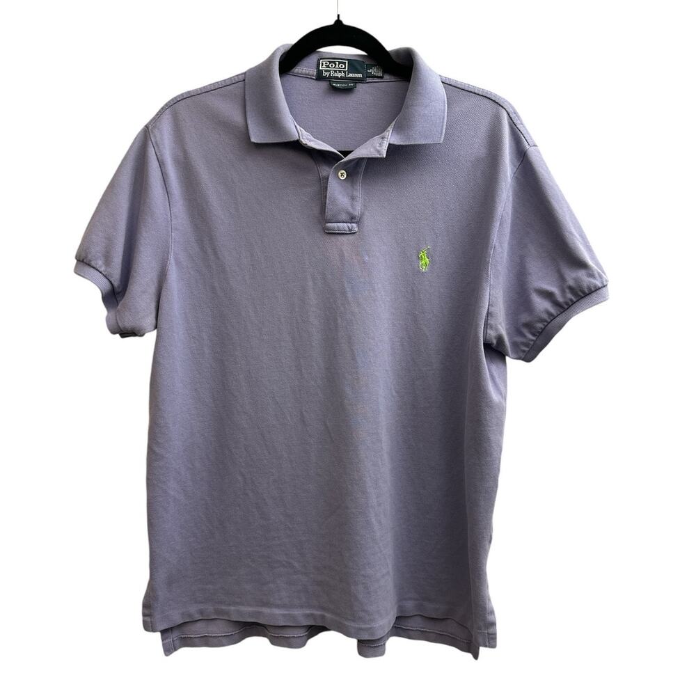 Polo by Ralph Lauren Lavender Purple Men's Short Sleeve Polo Shirt LOGO Sz Large